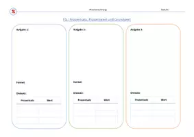 Vorschau - Arbeitsblätter - Prozentrechnung FSL/Test – Eigene Sachaufgaben erstellen | mit Erwartungshorizont - Deckblatt