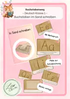 Vorschau - Stationenlernen - Buchstabenweg - in den Sand schreiben - Deckblatt