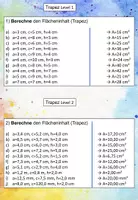 Vorschau - Arbeitsblätter - Klapptest- Trapez berechnen Level 1 - Deckblatt