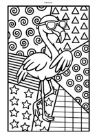 Vorschau - Mal- und Bastelvorlagen - Sommer: Tiere Pop Art Ausmalbilder (Kunst/Vertretung) - Seite 1