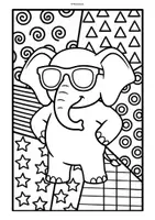 Vorschau - Mal- und Bastelvorlagen - Sommer: Tiere Pop Art Ausmalbilder (Kunst/Vertretung) - Seite 3