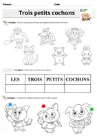 Aperçu - Préparation de séance / Séance complète - Exploitation maternelle - 3 Petits Cochons -Niveau 1 - Page 2