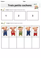 Aperçu - Préparation de séance / Séance complète - Exploitation maternelle - 3 Petits Cochons -Niveau 1 - Page 3
