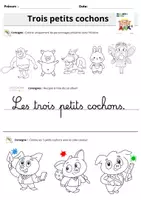 Aperçu - Préparation de séquence / Séquence complète - Exploitation maternelle - 3 Petits Cochons -Niveau 3 - Page 2
