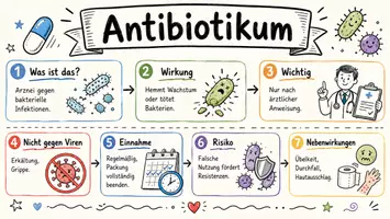 Vorschau - Arbeitsblätter - AB mit Fragen zum Thema "Antibiotikum" + Lösungsblatt + Mindmap + Infografik - Seite 1