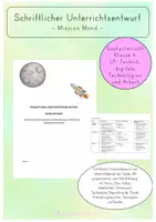 Vorschau - Stundenentwürfe - "Mission Mond" - schriftlicher Unterrichtsentwurf - Deckblatt