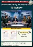 Vorschau - Stundenentwürfe - Wehrpflicht - Talkshow Wiedereinführung der Wehrpflicht - Deckblatt
