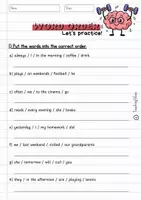 Vorschau - Arbeitsblätter - WORD ORDER (Satzstellung Englisch) - Merkblatt + AB - Seite 3