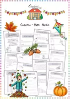 Vorschau - Arbeitsblätter - Herbst / Gedichte: Gedichte-Heft (Lyrik & Kreatives Schreiben) - Deutsch - Kl. 3/4 - Deckblatt