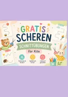 Vorschau - Bildkarten - Scherenübungen für die Kita – Schneiden lernen mit Spaß (A4, kostenlos) - Deckblatt