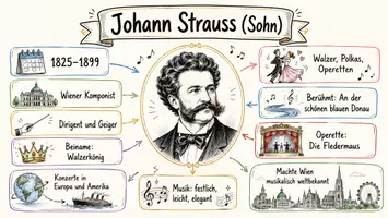 Vorschau - Arbeitsblätter - Lernposter + Arbeitsblätter zum Thema "Johann Strauss (Sohn)" + Lösung & MP3 + Mindmap + Infografik - Seite 2