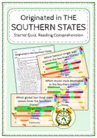 Vorschau - Arbeitsblätter - Originated in THE SOUTHERN STATES (quiz, reading comprehension) - Deckblatt