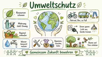 Vorschau - Arbeitsblätter - Lernposter + Arbeitsblätter zum Thema "Umweltschutz" (Lückentext, Hörverstehen) + Lösung & MP3 + Mindmap + Infografik - Seite 2