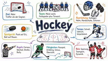 Vorschau - Arbeitsblätter - Lernposter + AB mit Fragen zum Thema "Hockey" + Lösungsblatt + Mindmap + Infografiken - Seite 2