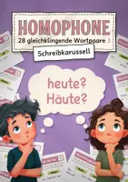 Vorschau - Anderer Materialtyp - Gleichklingende Wörter - Homophone (3) | Schreibkarussell - Deckblatt