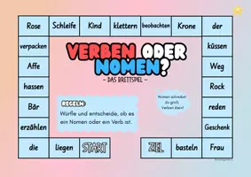 Vorschau - Spiele - Würfelspiele zu den Wortarten - Seite 1