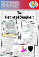 Vorschau - Stundenentwürfe - Die Rechtsfähigkeit Wirtschaft und Recht 8 II Lehrplan Plus - Deckblatt