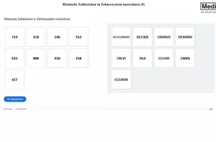 Vorschau - Arbeitsblätter - Römische Zahlzeichen Zehnersystem umrechnen (5) H5P/Moodle - Deckblatt