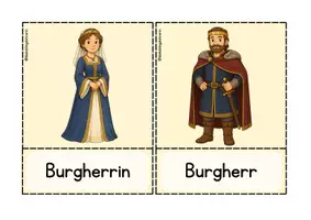 Vorschau - Bildkarten - Ritter und Burgen - Burgbewohner Bildkarten - Deckblatt