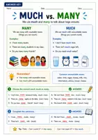 Vorschau - Arbeitsblätter - Materialpaket Englisch - Much or Many · Something or Anything · Some or Many · Someone or Anyone - Seite 3