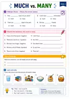 Vorschau - Arbeitsblätter - Englisch: much or many Klasse 5-6 - Seite 3