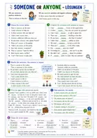 Vorschau - Arbeitsblätter - Englisch someone or anyone Klasse 5-6 - Seite 2