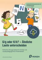 Vorschau - Arbeitsblätter - G/g oder K/k? -Ähnliche Laute unterscheiden - SoPäd - Deckblatt