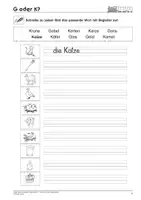Vorschau - Arbeitsblätter - G/g oder K/k? -Ähnliche Laute unterscheiden - SoPäd - Seite 1