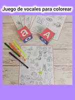 Vista previa - Juegos / Gamificación - Juego de vocales para colorear - Portada