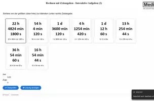 Vorschau - Arbeitsblätter - Rechnen mit Zeitangaben - Interaktiv (2)-H5P/Moodle/HTML - Deckblatt