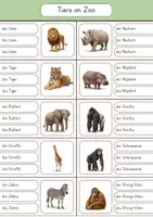 Vorschau - Spiele - Klammerkarten | Tiere im Zoo | bestimmter Artikel - Seite 2
