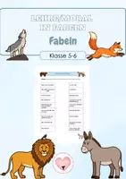 Vorschau - Arbeitsblätter - Fabeln - Deckblatt