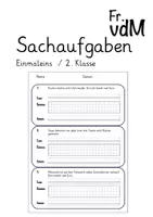 Vorschau - Arbeitsblätter - Einfach Sachaufgaben zum Einmaleins für die 2. Klasse - Deckblatt