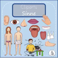 Vorschau - selbst erstellte Cliparts/Grafiken - Clipart Mein Körper Körperteile Sinne - Deckblatt