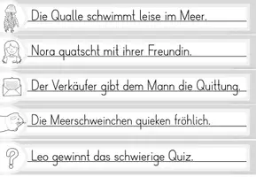 Vorschau - Arbeitsblätter - Laufdiktat Buchstabe Qu qu für die 1. Klasse - Seite 3