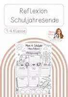 Vorschau - Arbeitsblätter - Reflexion des Schuljahres 1.-4.Klasse - Deckblatt