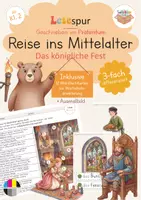 Vorschau - Arbeitsblätter - Lesespur Klasse 2,3,4: Reise ins Mittelalter - Das königliche Fest Lesen - Deckblatt