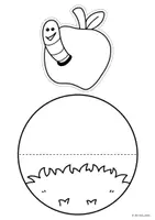 Vorschau - Mal- und Bastelvorlagen - Basteln im Herbst: Wackelbilder (4 Vorlagen) – Igel, Apfel, Drachen & Blatt | Klasse 1–3 - Seite 3