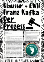 Vorschau - Klassenarbeiten - Klausur+EWH: Kafka "Der Prozess" - Schuld und Erlösung - Deckblatt