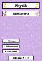 Vorschau - Arbeitsblätter - Hebelgesetz – Differenziertes PhET-Arbeitsblatt Klasse 7+8 (mit Lösung) - Deckblatt