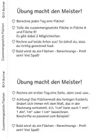 Vorschau - Arbeitsblätter - Arbeitsheft: Zusammengesetzte Flächen - Fläche berechnen - Seite 2