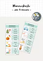 Vorschau - Aufgabenkarten - Klammerkarten - Jahr & Monate ❄️🌷☀️🍁 - Deckblatt