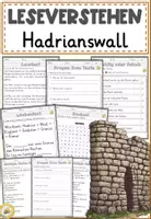 Vorschau - Arbeitsblätter - Hadrianswall, Lesen und Verstehen Arbeitsblätter mit Lesetext, Fragen - Deckblatt