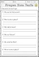 Vorschau - Arbeitsblätter - Hadrianswall, Lesen und Verstehen Arbeitsblätter mit Lesetext, Fragen - Seite 3