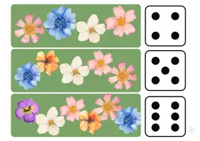 Vorschau - Stationenlernen - Blumen zählen 1-10 Blumenwiese - Seite 1