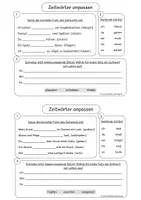 Vorschau - Unterrichtsreihen - Zeitwörter anpassen | Blitzschnelle Arbeitsblätter Deutsch | Verben beugen - Seite 1