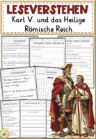 Vorschau - Arbeitsblätter - Karl V. und das Heilige Römische Reich, Lesen und Verstehen Arbeitsblätter mit Lesetext, Fragen - Deckblatt