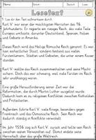 Vorschau - Arbeitsblätter - Karl V. und das Heilige Römische Reich, Lesen und Verstehen Arbeitsblätter mit Lesetext, Fragen - Seite 2