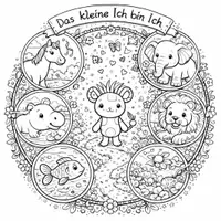Vorschau - Mal- und Bastelvorlagen - Mandala: "Das kleine ICH bin ich" mit Stundenentwurf - Seite 1