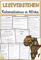 Vorschau - Arbeitsblätter - Kolonialismus in Afrika, Lesen und Verstehen Arbeitsblätter mit Lesetext, Fragen - Deckblatt